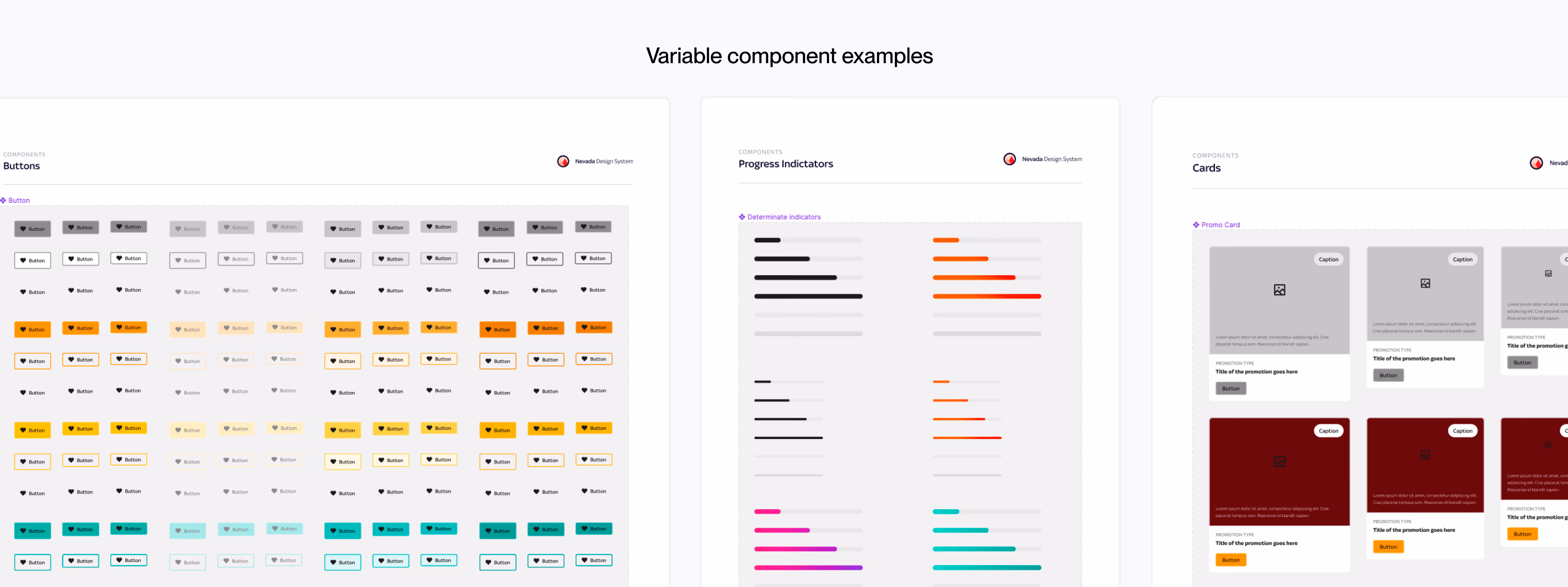 Variable component examples